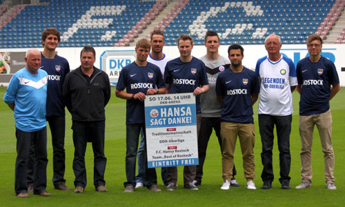 Am 17. Juni spielt der FC Hansa Rostock gegen eine Rostocker Auswahl und sagt Danke