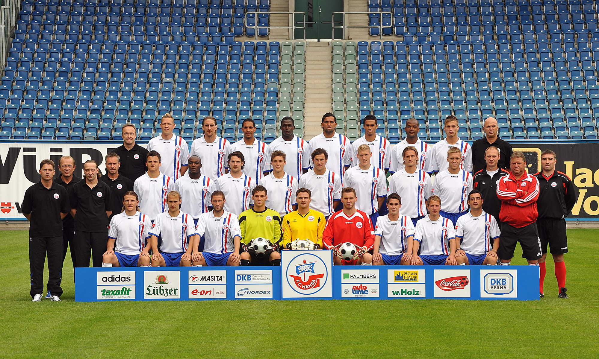 Mannschaftsfoto des FC Hansa Rostock 2008/2009 ohne Sponsor