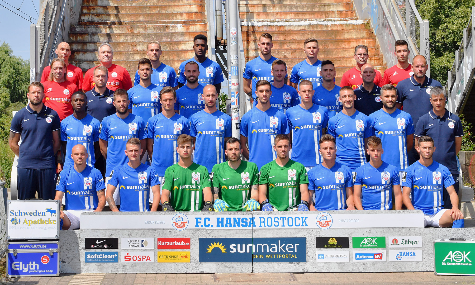Mannschaftsfoto des FC Hansa Rostock 2019/2020