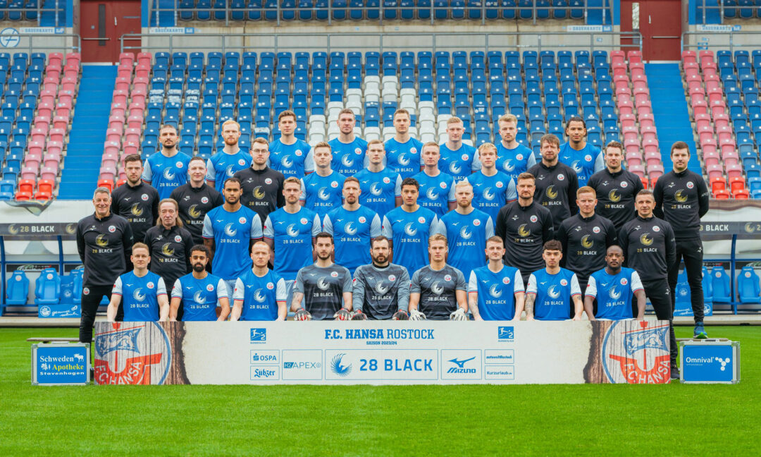 Mannschaftsfoto des FC Hansa Rostock 2023/2024