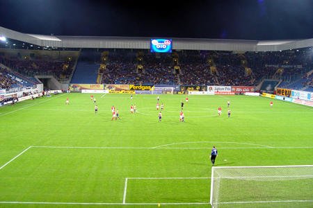 Der FC Hansa Rostock verlor auch gegen den Club. Foto: Sebastian Ahrens