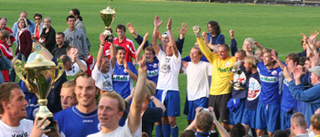 Die Amateure des FC Hansa Rostock feierten nach 1998 den zweiten Pokalgewinn und qualifirzierten sich damit gleichzeitig für den DFB-Pokal. Foto: Sebastian Ahrens