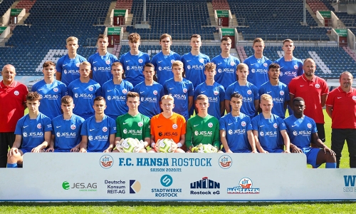 Die U19 des FC Hansa Rostock wurde souveräner Tabellenerster der Regionalliga und ist damit aufstiegsberechtigt. Foto: FC Hansa Rostock