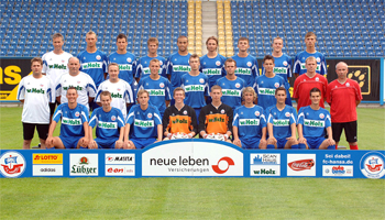 Die 2. Mannschaft des FC Hansa Rostock in der Oberliga-Serie 2006/2007 um Trainer Thomas Finck. Foto: Joachim Kloock