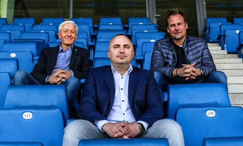 Hansa-Vorstand verlängert bis 2023: Günter Fett, Robert Marien und Martin Pieckenhagen. Foto: FC Hansa Rostock