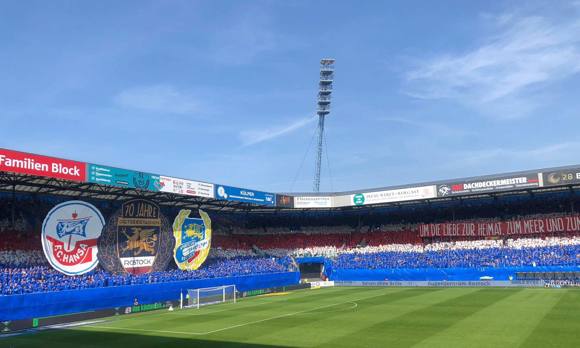 Choreografie zu 70 Jahre Ostseestadion