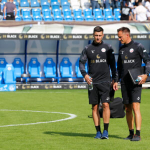 Simon Pesch und Marcus Rabenhorst bei Hansa Rostock