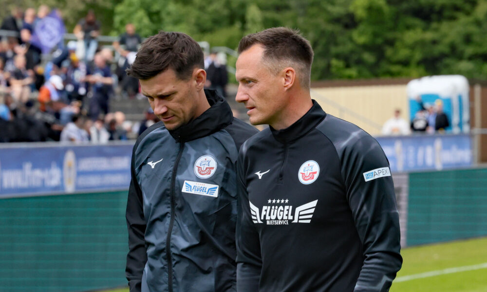 Simon Pesch und Marcus Rabenhorst bei Hansa Rostock